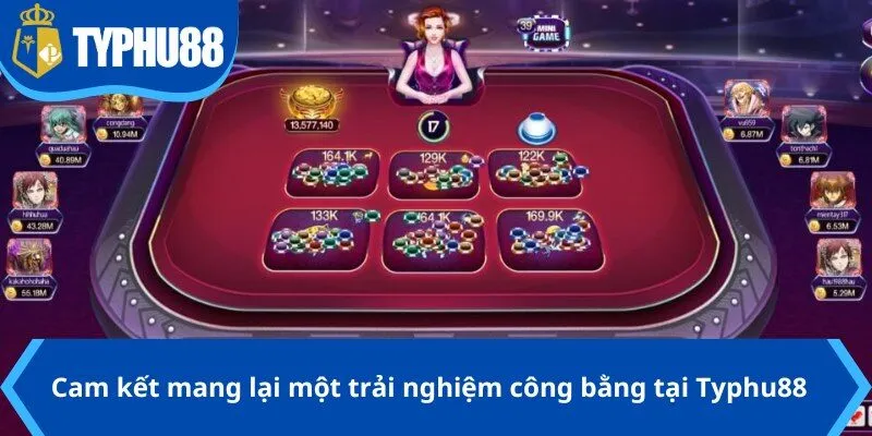 Cam kết mang lại một trải nghiệm công bằng tại Typhu88