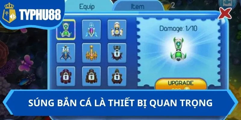 Súng bắn cá là thiết bị quan trọng